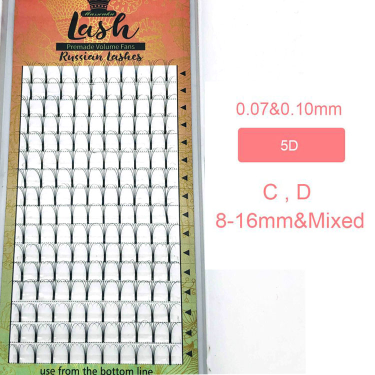 0.7-0.15 mm Thickness Premade Eyelashes 16 Rows Set