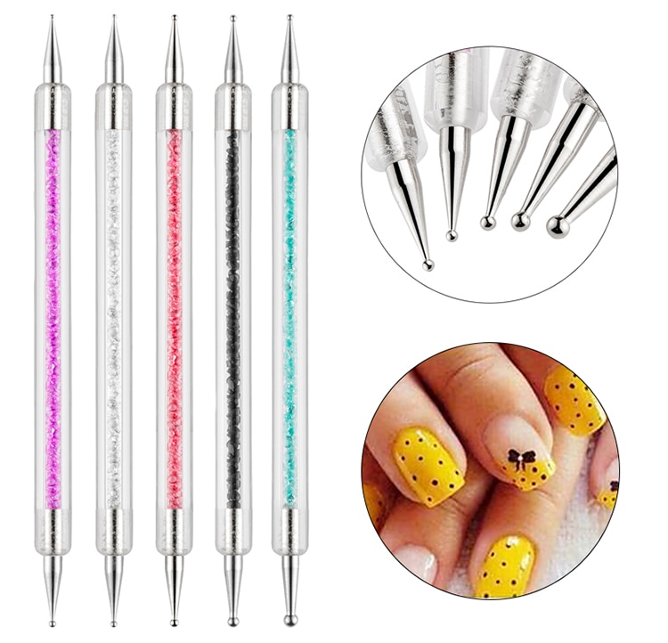 Ensemble de stylos à points colorés pour nail art
