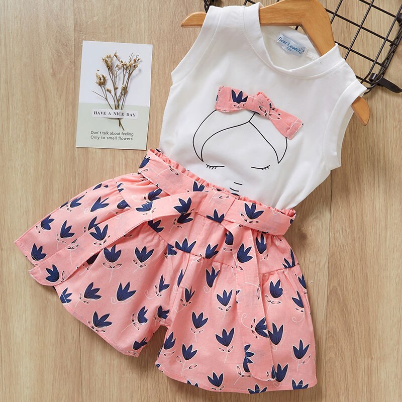 Girls Summer Clothing Set 2 Pcs