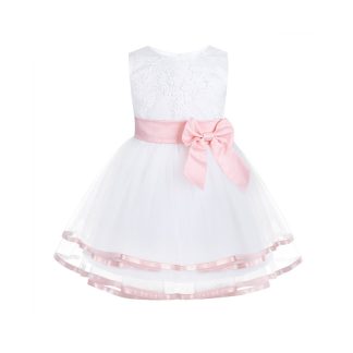 Robe sans manches pour bébé fille avec nœud