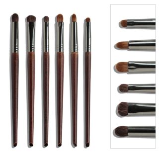 Ensemble de 6 pinceaux de maquillage pour les yeux en poils de chèvre ultra doux