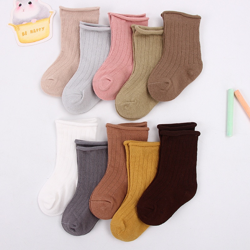 Lot de 5 paires de chaussettes en coton pour bébé fille – Image 3