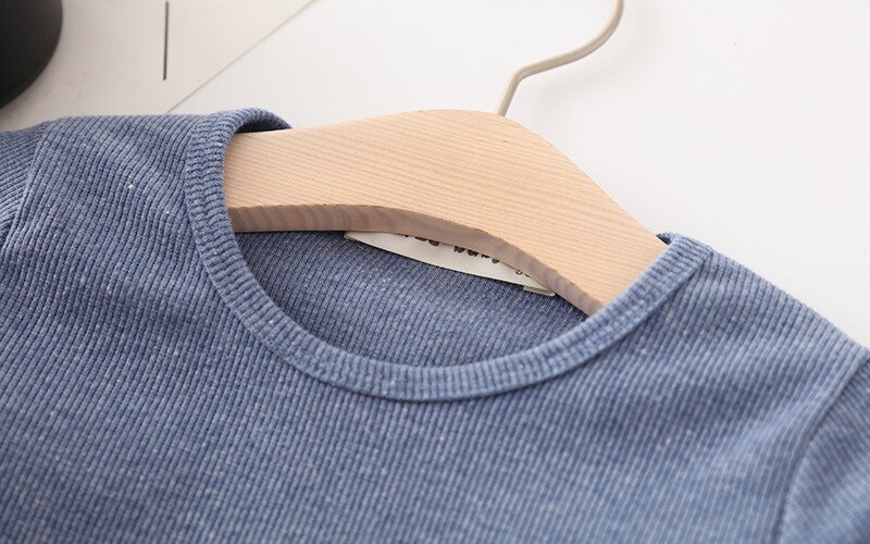 Long Sleeve Solid Color Baby Pajama Set Long Sleeve Solid Color Baby Pajama Set