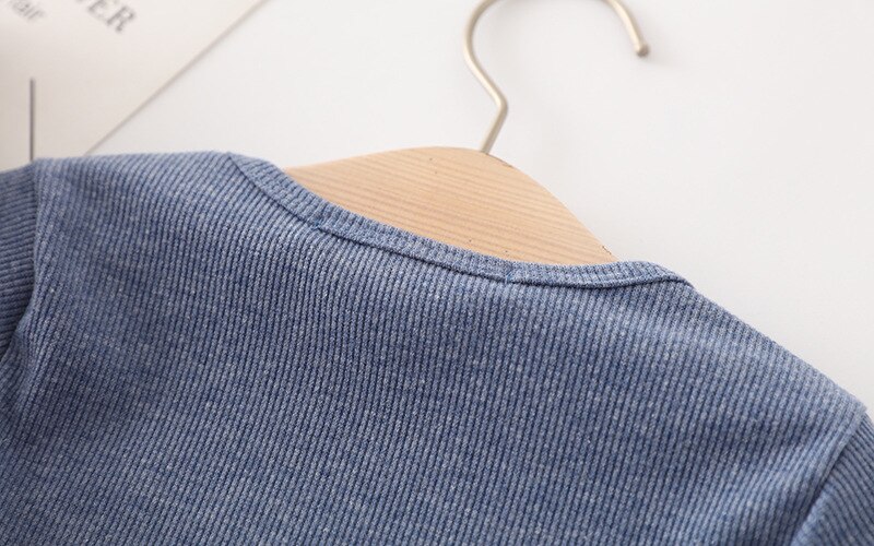 Long Sleeve Solid Color Baby Pajama Set Long Sleeve Solid Color Baby Pajama Set