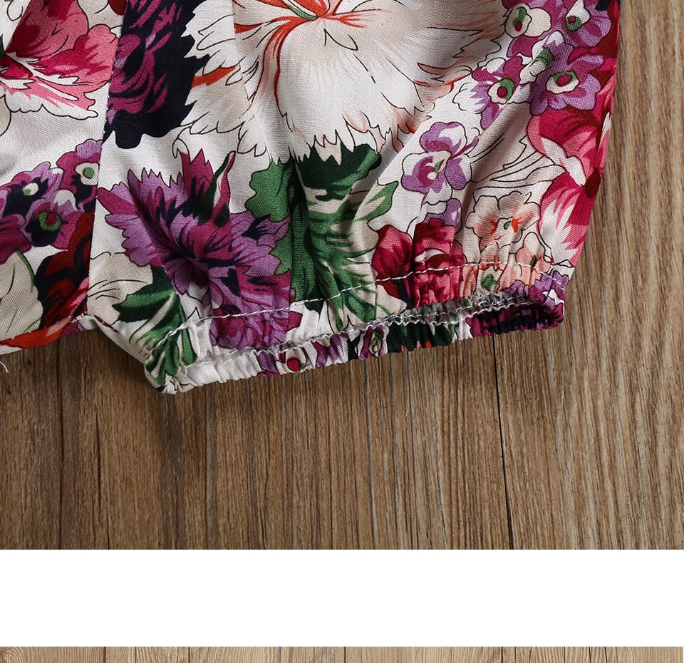 Baby Girl's Romper Shorts Hairband Summer Set Baby Girl's Romper Shorts Hairband Summer Set